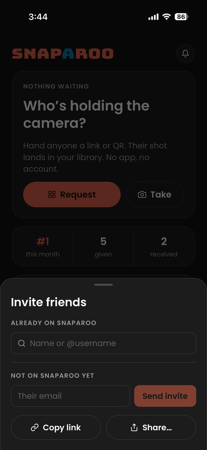 A connection request or a connection’s profile.